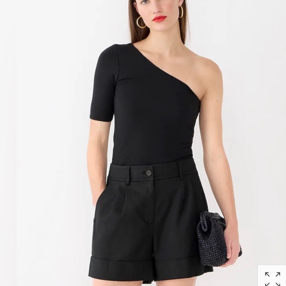 SET OF 2! J Crew White & black one shoulder